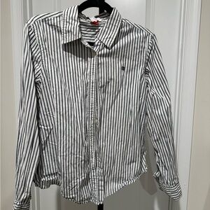 Anne Klein Sport striped button down shirt